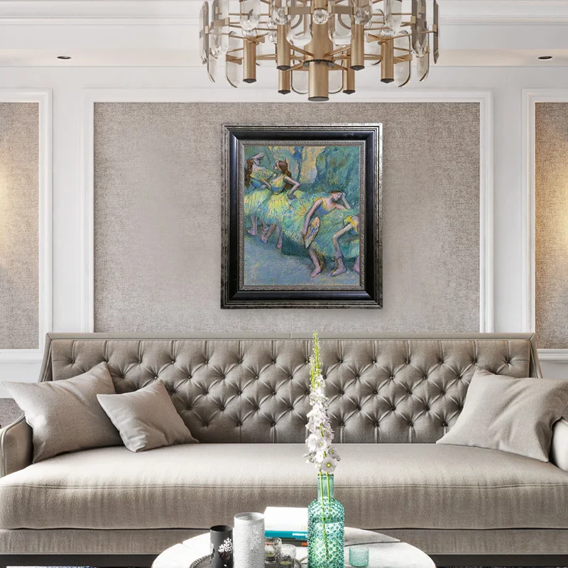 Картина на холсте с рамкой Эдгара дегаса балетные танцоры в крыльях картина