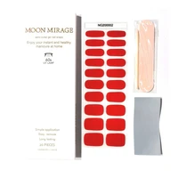 semi cured gel nail wraps uv light curing required nail art decorations seal red stickers decals strips all for manicure sticker