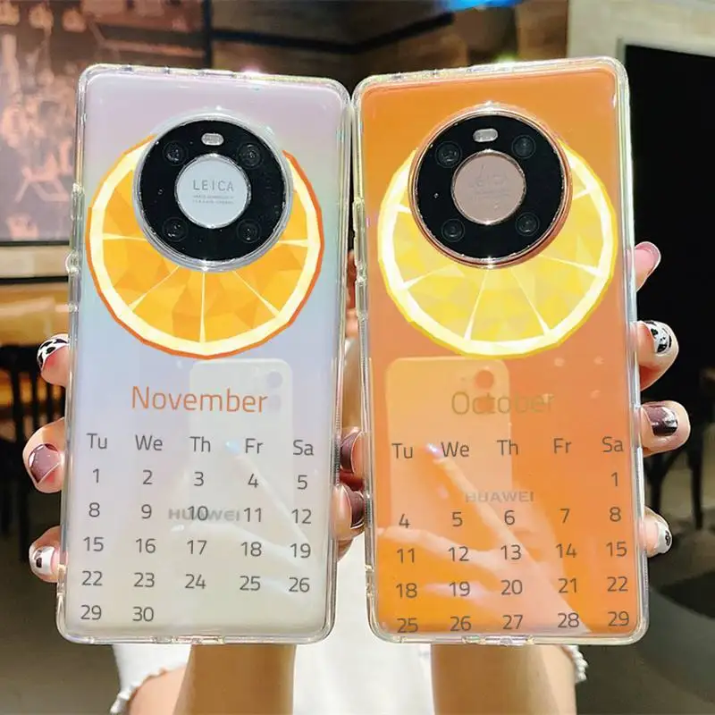 

2021 calendar Phone Case For Huawei P 20 30 40 pro lite Psmart2019 Honor 8 10 20 Y5 6 2019 Nova3E