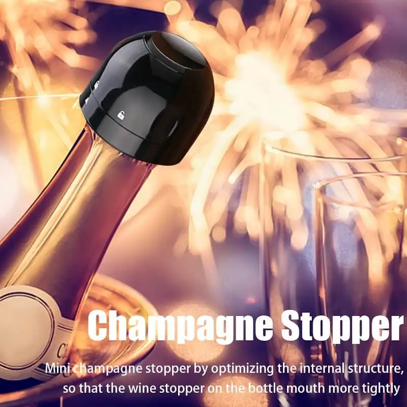 

1Pc Silicone Sealed Champagne Stopper Vacuum Red Wine Bottle Cap Stopper Vacuum Sealer Wine Stopper Household Items Kitchen