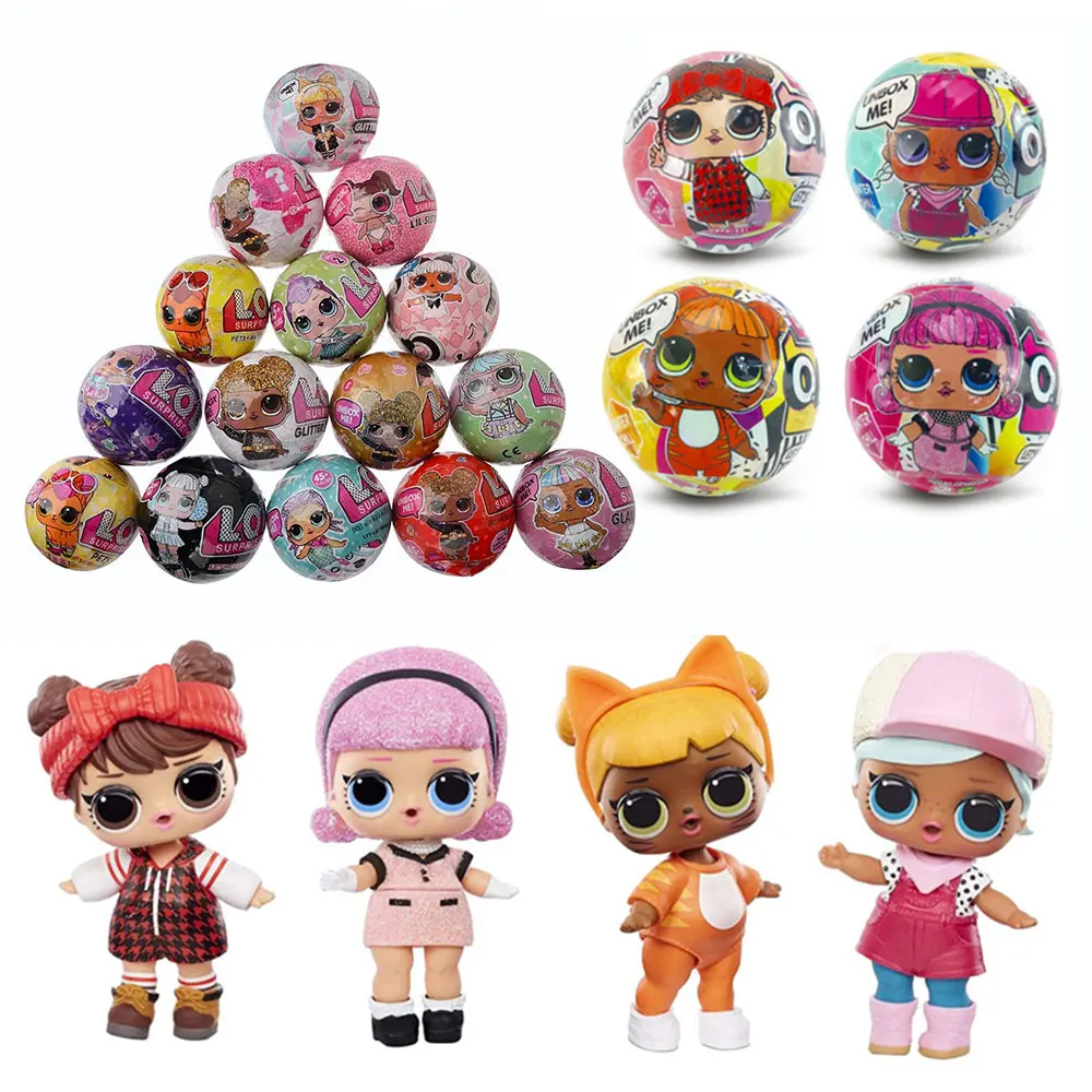 

1pc Random box Blind box girl Cute Dolls Toys Surprise Ball Demolition Blind Box- color Random for baby Birthday gift Kids Toys