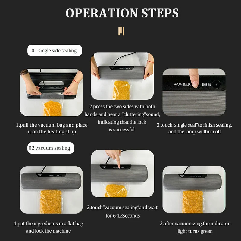

Portable Food Vacuum Sealer Machine Home Best Vacuum Sealer Fresh Packaging Machine Food Saver Vacuum Packer