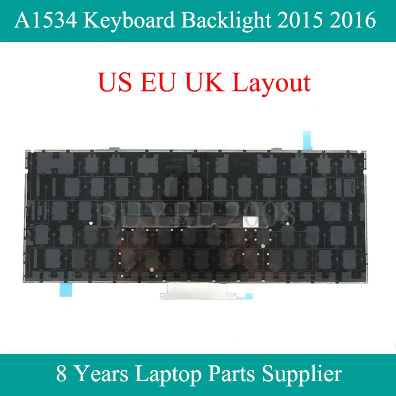 Оригинал A1534 замена клавиатуры с подсветкой 2015 2016 год для Macbook Air 12 &quotA1534 US UK