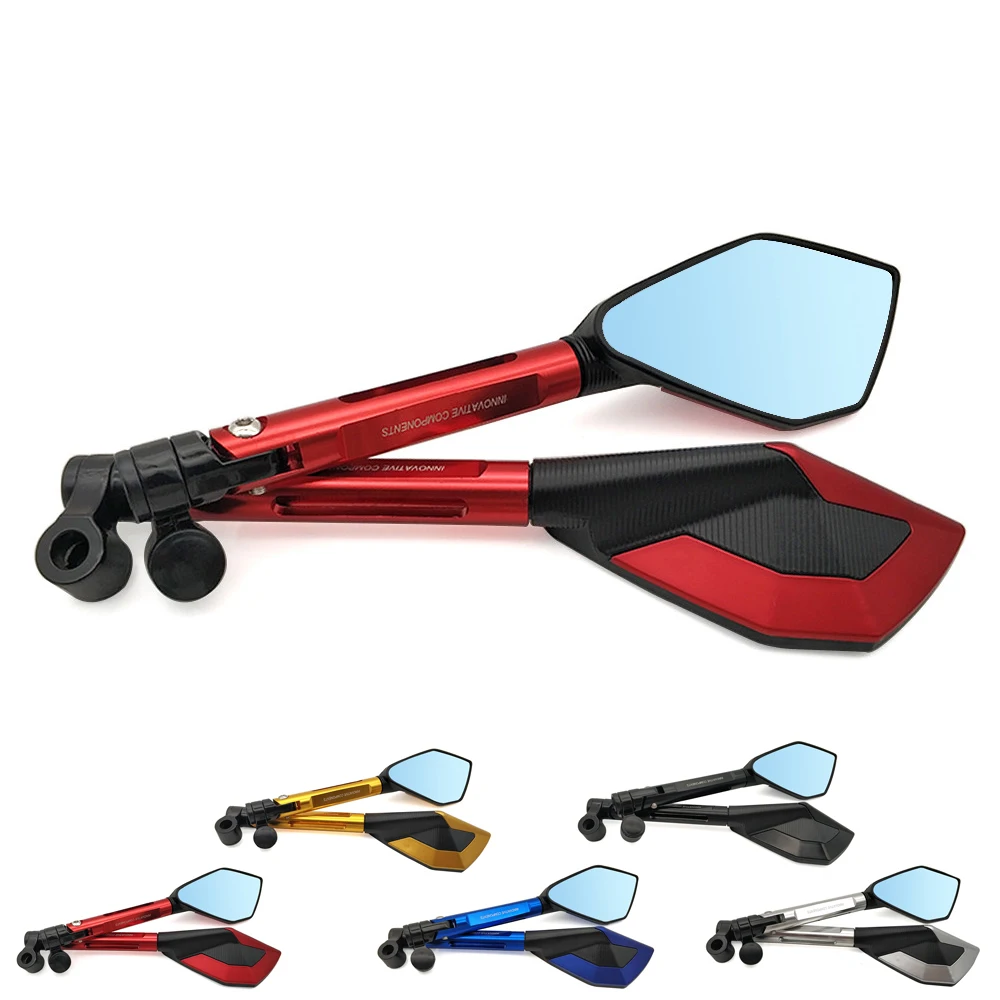 

Универсальные мотоциклетные зеркала, синее стекло, анти-Вертиго, аксессуары для мотоциклов, боковые зеркала заднего вида с ЧПУ, монтажный и...