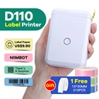 Термопринтер Niimbot D110 для этикеток, мини-принтер для этикеток с Bluetooth, карманный штрих-код бумажный рулон для принтера, прозрачный