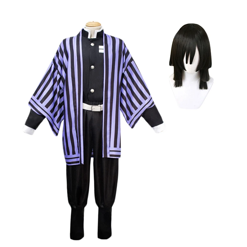 Костюм для косплея из аниме рассекающий демонов кимоно м/ф no Yaiba Iguro Obanai Kamado Tanjirou