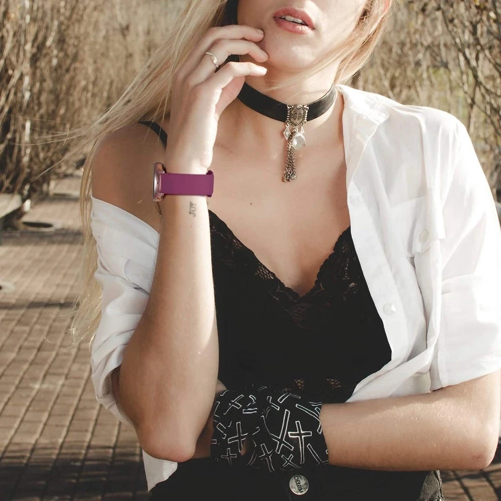 Ремешок для смарт-часов L7 мягкий силиконовый браслет с цветами L9 L8 L5 однотонный