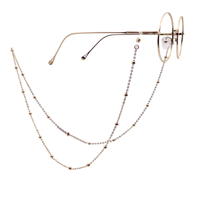 Модные женские солнечные очки с цепочкой для очков золотого и серебряного цвета