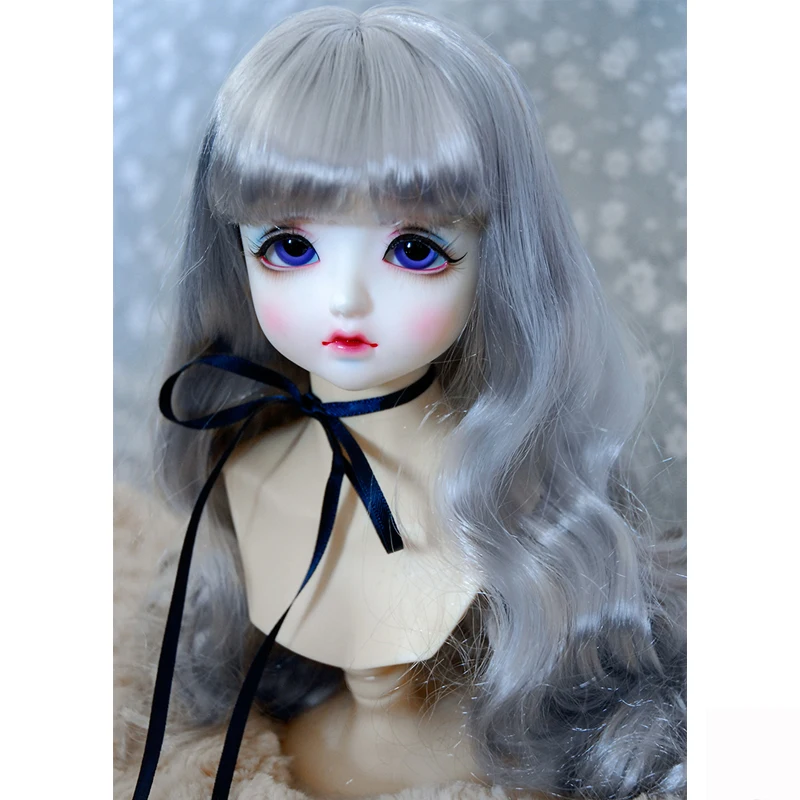 Bybrana Bjd парик для девочек 1/3 1/4 1/6 Sd кукла воздушная челка волнистые длинные