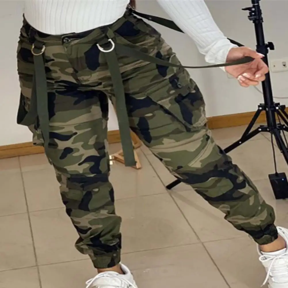 

Women Pants Casual Cargo Pants Hip Hop Casual Pants Cargo Pants Classic Outdoor Hiking Camouflage Print Lady Cargo Pants Trouser