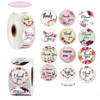 500pcsroll floral thank you sticker for decorative stickers scrapbooking label diary stationery stickers