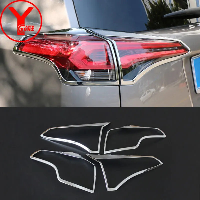 Задний Свет автомобиля СИД Крышка для toyota rav4 2017 аксессуары Хром ABS задний фонарь
