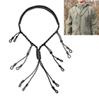Воротник-шнурок с 12 петлями для вызова, уличный портативный ремешок-зонт 65 см, петля, свисток для дикой птицы, товары для охоты