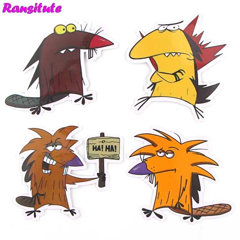 20 шт./компл. Angry Beaver ПВХ водонепроницаемая забавная наклейка игрушка багажная