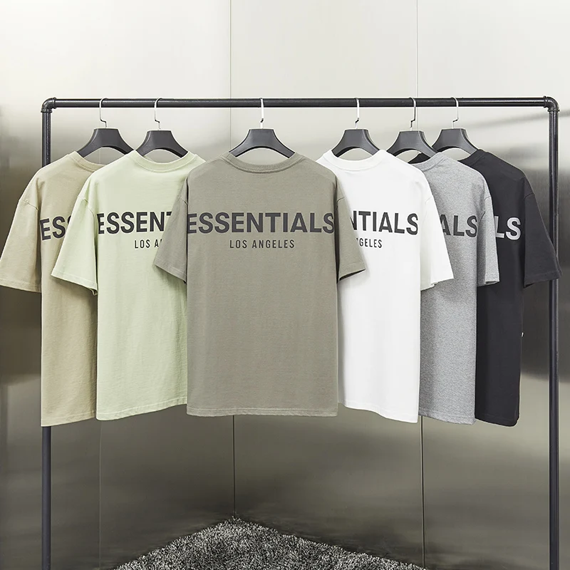 

Ss21 Essentials Of God Los Angeles LA Limited 3M Reflective Print Women Men T Shirts Tees High Street Short Sleeve T-shirt Trend