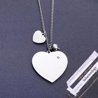 long color love heart stainless steel pendants necklace for women jewelry party gift 2019 fashion female collier bijoux for girl