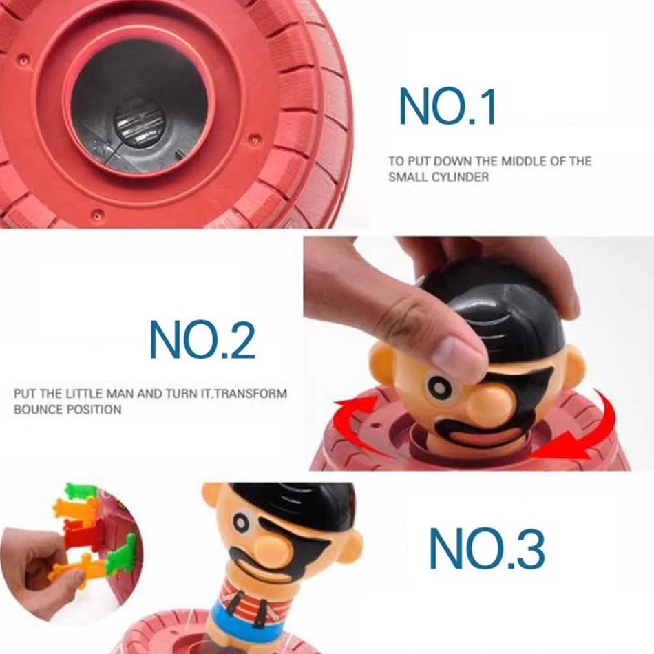 

2-4 Players Pop Up Pirate Barrel Game Fun Novelty on Table Lucky Stab Gadget Cube Party Children Family Board Game Toys For Kids