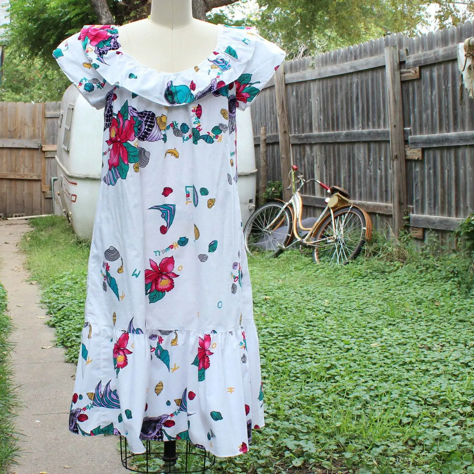 

2021 new foreign trade women's printed loose casual dress 8015 office banquet Dress Bridesmaid Dress