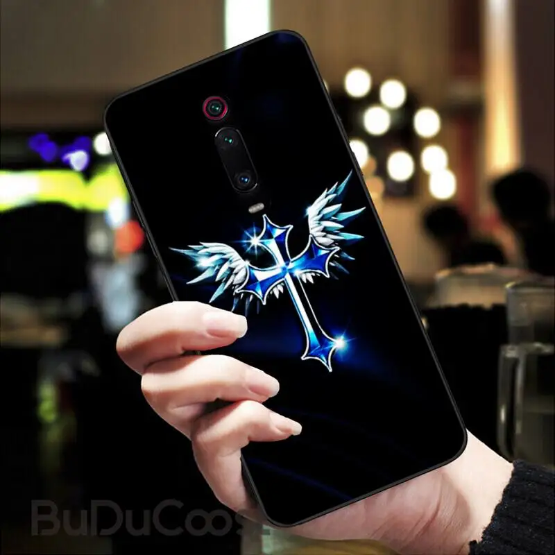 

CustomaryGod bless the cross Coque Shell Phone Case for Xiaomi Redmi note 8 pro note9 pro for Redmi Note5 7 Note6Pro
