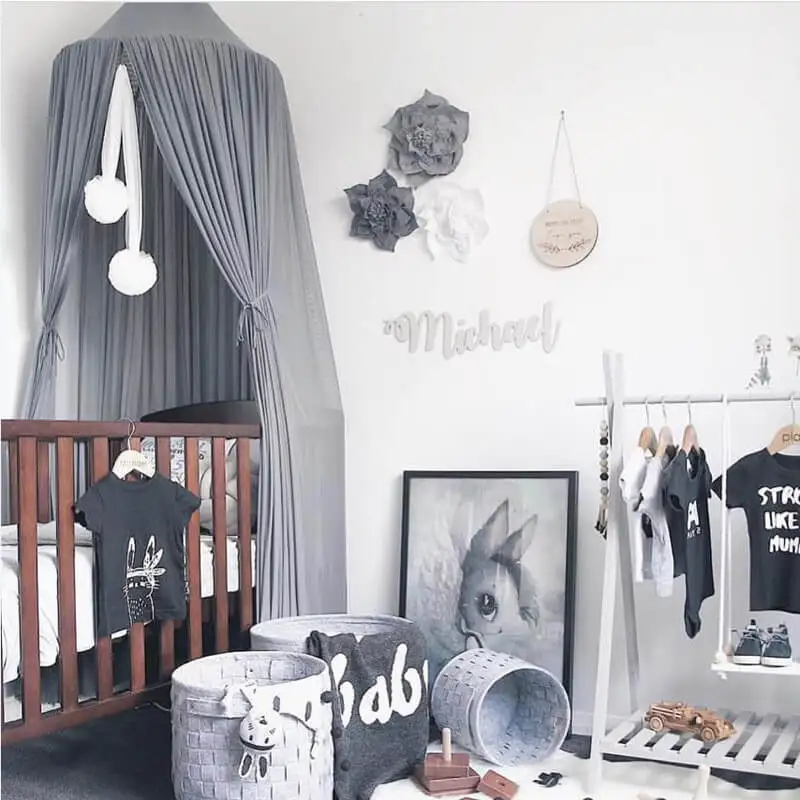 LeRadore Nordic INS Hung Dome Round Mosquito Net for Kids Babies Room Decor Canopy Bed Valance net voor kinderen | Дом и сад