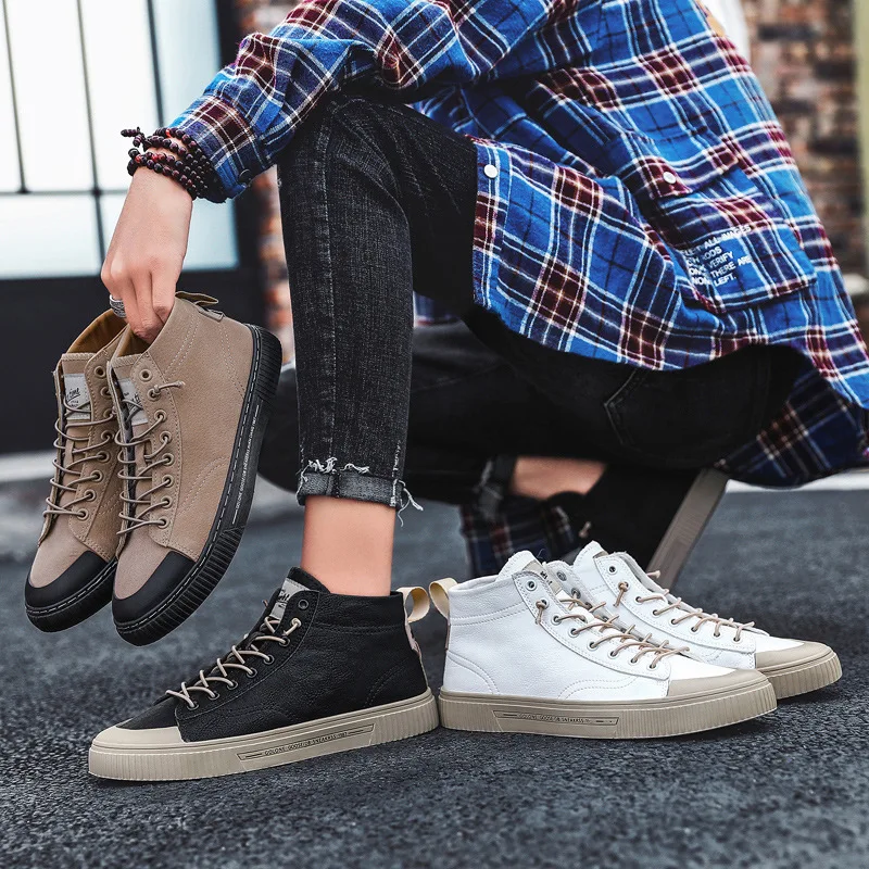 

2020 Sneakers Mens Canvas Shoes Fashion Cool Street Sneakers Breathable Men's Casual Shoes Male Brand Classic Black White Shoes