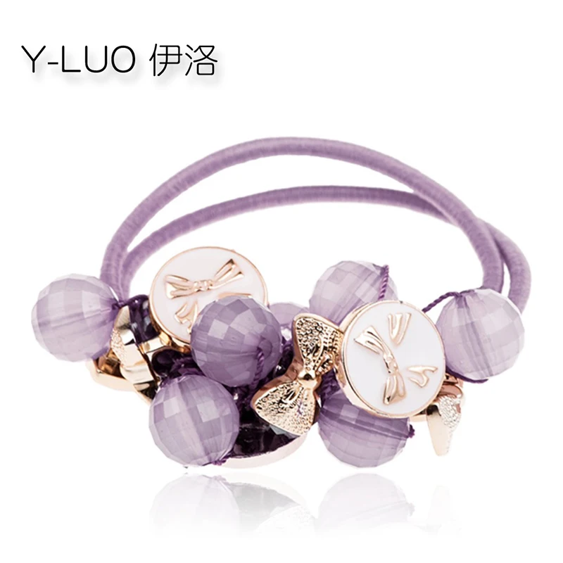 Женские аксессуары для волос хрустальные резинки с бусинами цветочным бантом