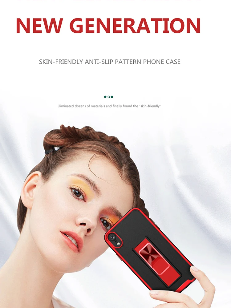 

Colorplus High Quality Dual Layer Shockproof Case With Holder Game Function Shell For iphone 6 7 8 Series Back Cover Protective