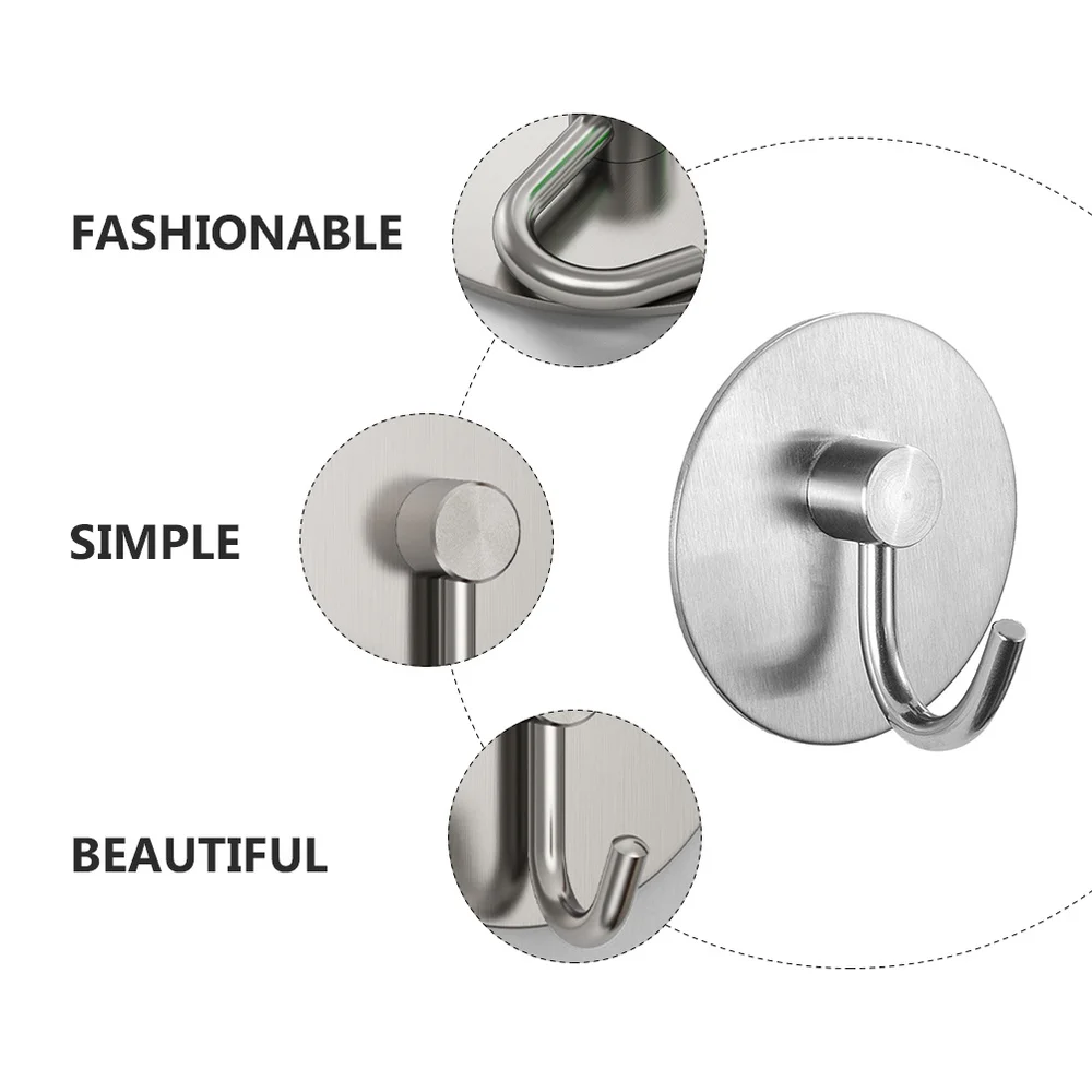 

Durable Free Punch Hook Stainless Steel Hook Bathroom Kitchen Door Hook