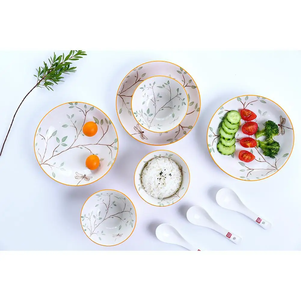 Studyset 12 шт./компл. вода Магнолия шаблон набор керамической посуды | Дом и сад