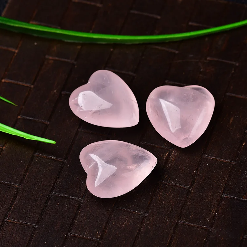 1 шт. натуральное розовое хрустальное сердце в форме кристалла любовь
