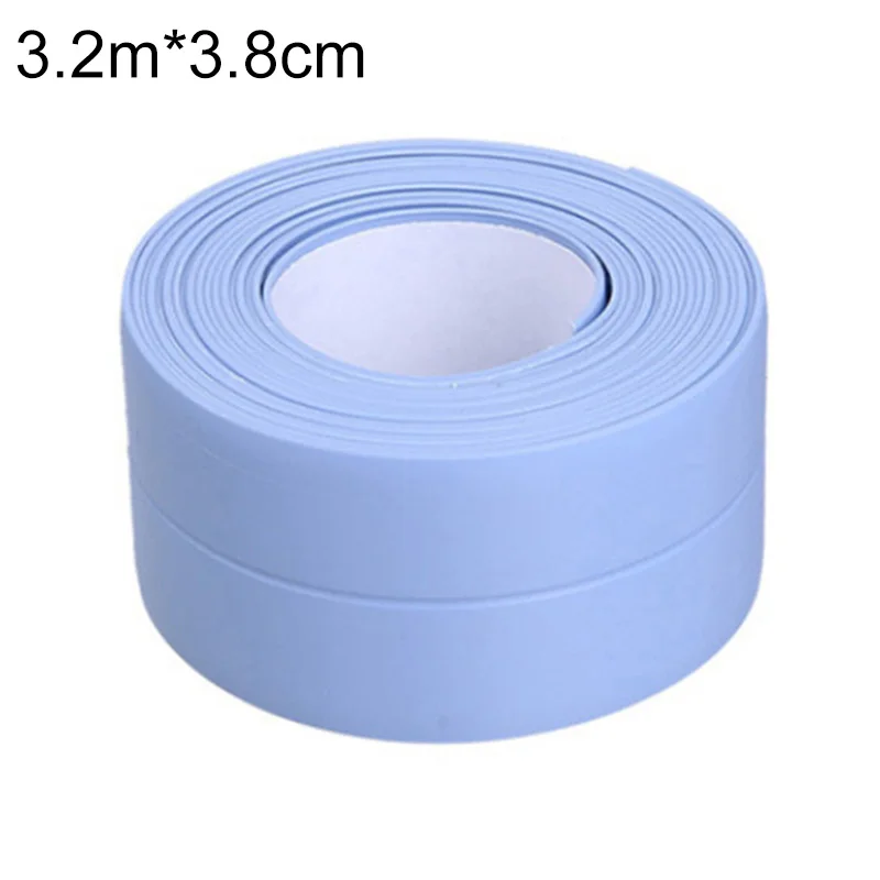 3.2mx38mm blue Угловая вклейка для щелей душ для раковины ванны уплотнительная лента самоклеящаяся лента Водонепроницаемая Настенная Наклейка для ванной кухни 3,2 м x 38 мм - Цвет: 3.2mx38mm blue