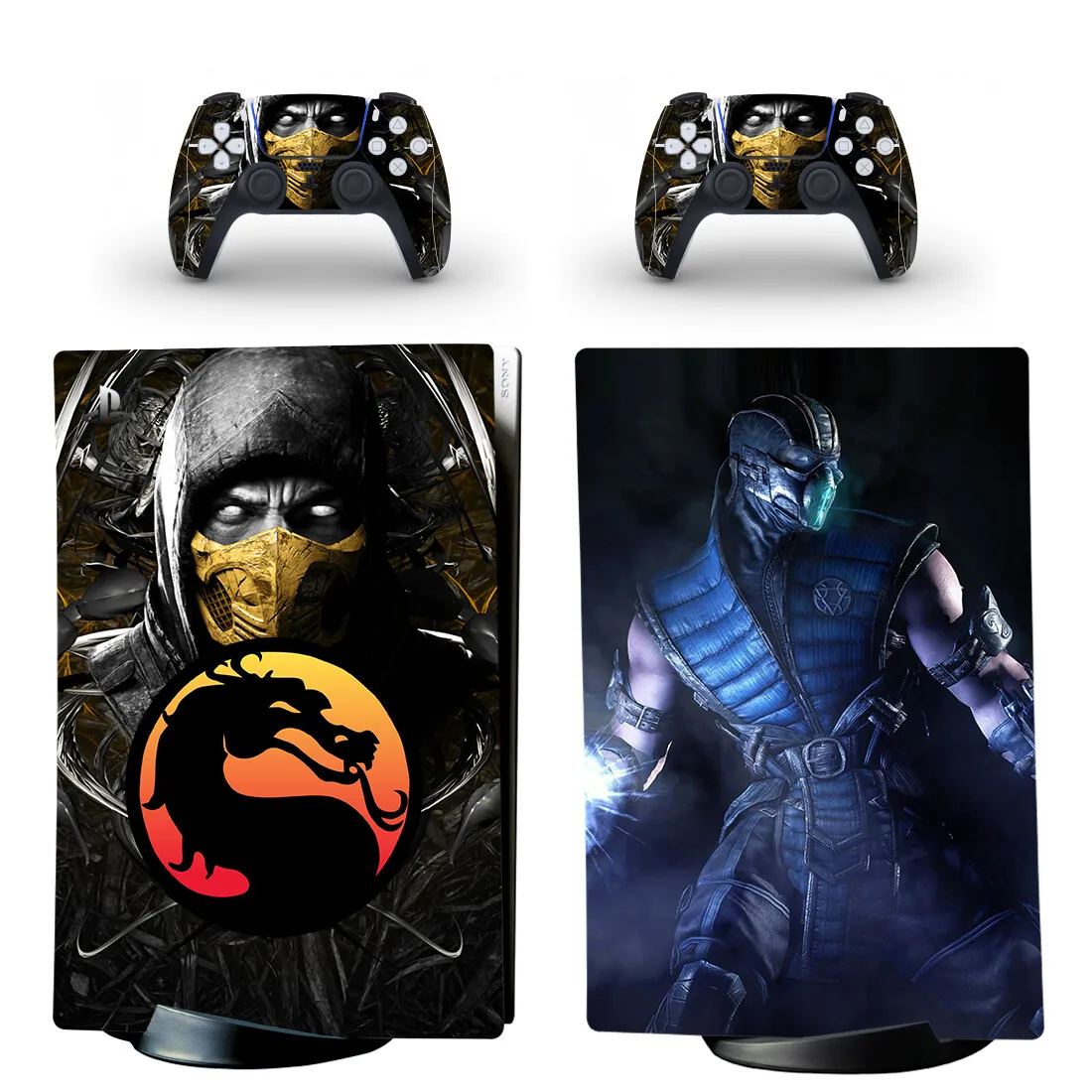 

Mortal Kombat PS5 Digital Edition Skin Sticker Decal Cover for PlayStation 5 Console and Controllers PS5 Skin Sticker Vinyl