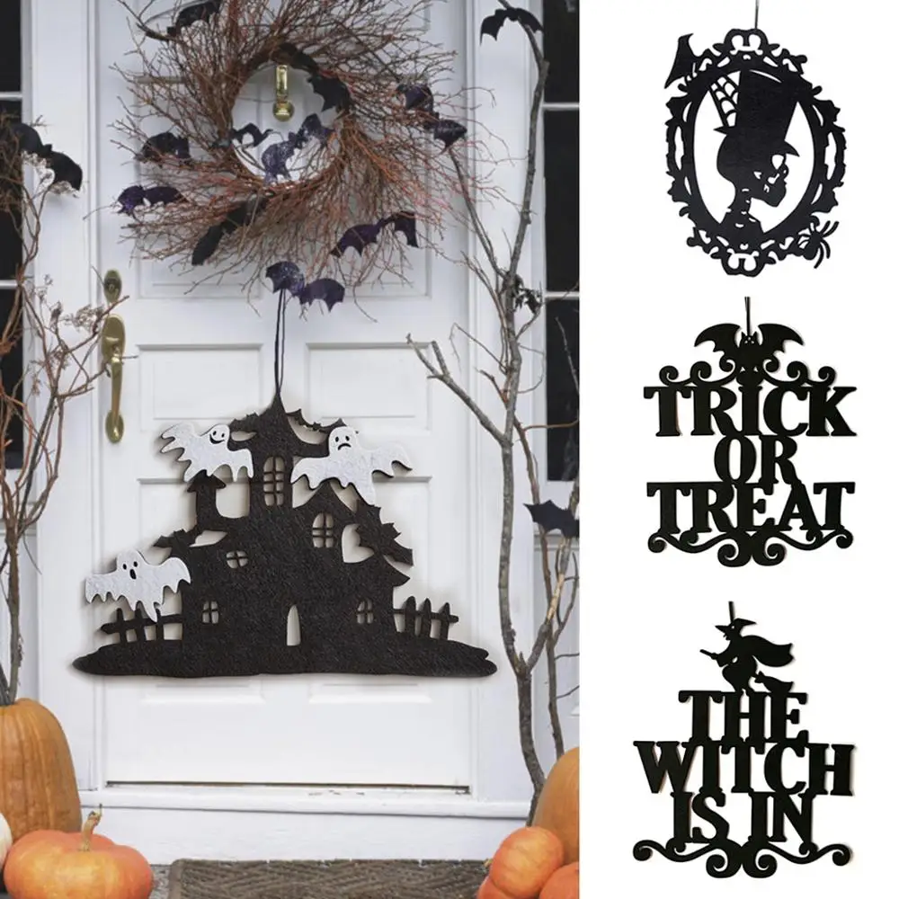 QIFU нетканый хэллоуин подвесной знак Счастливый Хэллоуин 2020 для дома вечерние