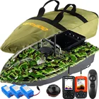 Умная рыболовная приманка для карпа, лодка, катапульта, бункер, приманка с двойным мотором, лодка для отправки, игрушечная лодка на радиоуправлении, рыбопоисковый эхолот с ЖК-дисплеем, сумочка