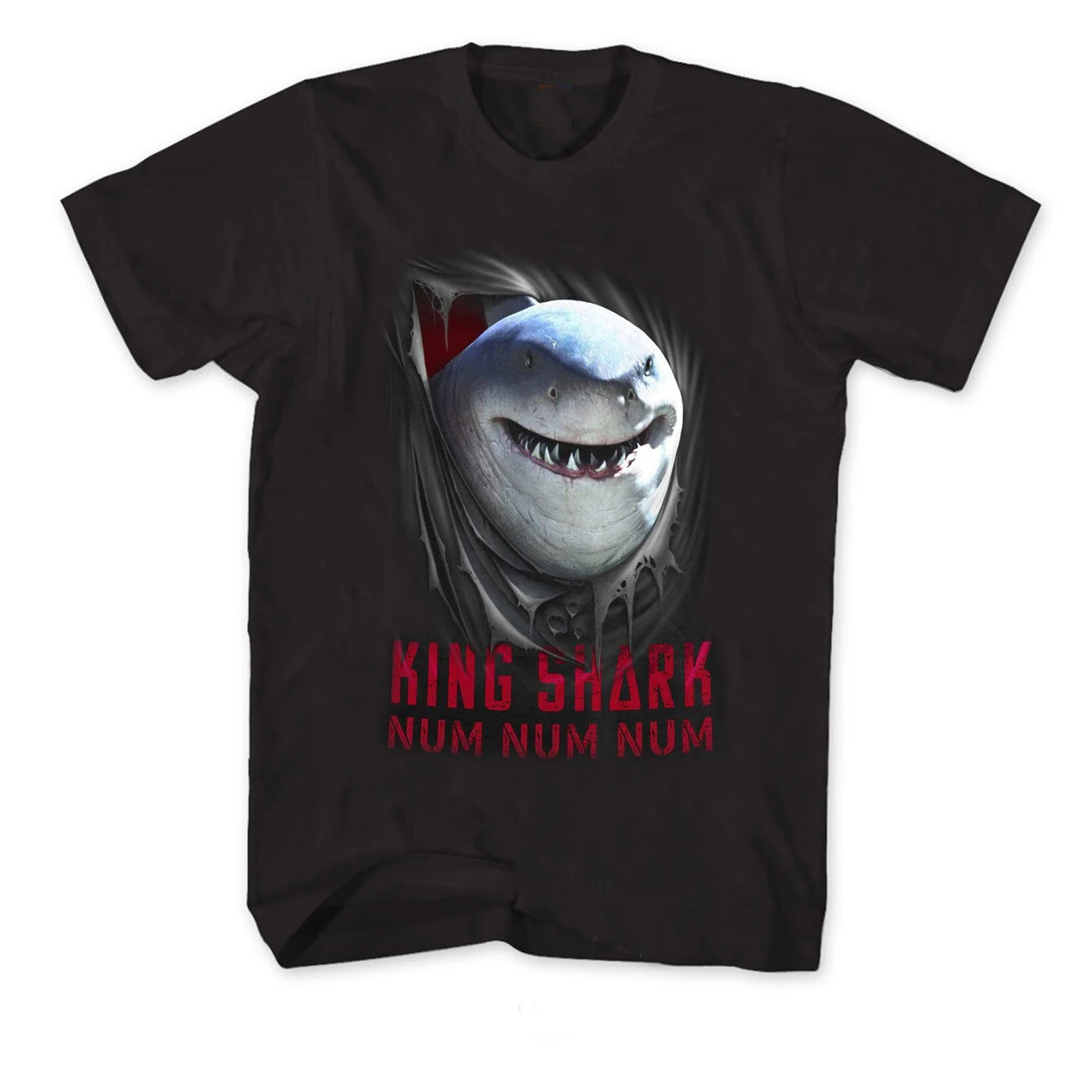 Креативный дизайн Кинг-Акула футболка с 3D принтом. Летняя Хлопковая мужская