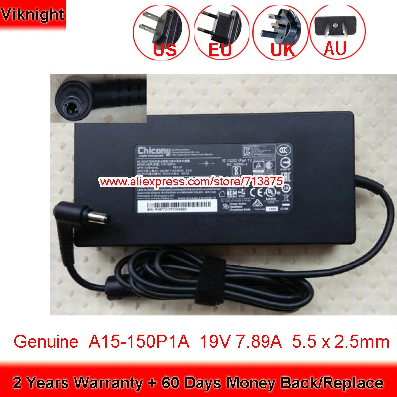 Оригинальное зарядное устройство для ноутбука 19 в 150 А Вт CLEVO W650KK1 P651RA P955EP6 P950HP6