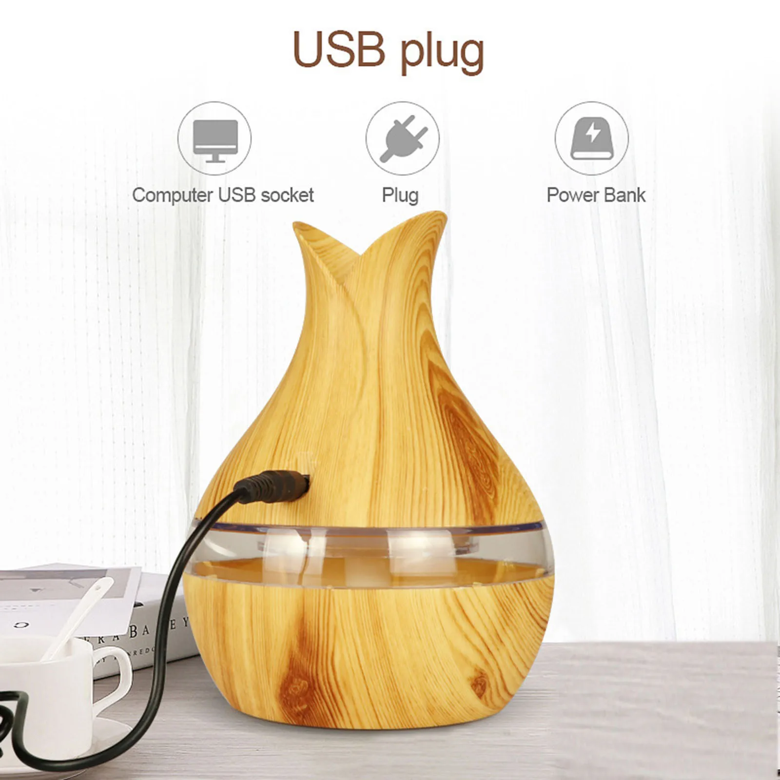 Электрический увлажнитель Usb тумана светодиодный светильник для дома