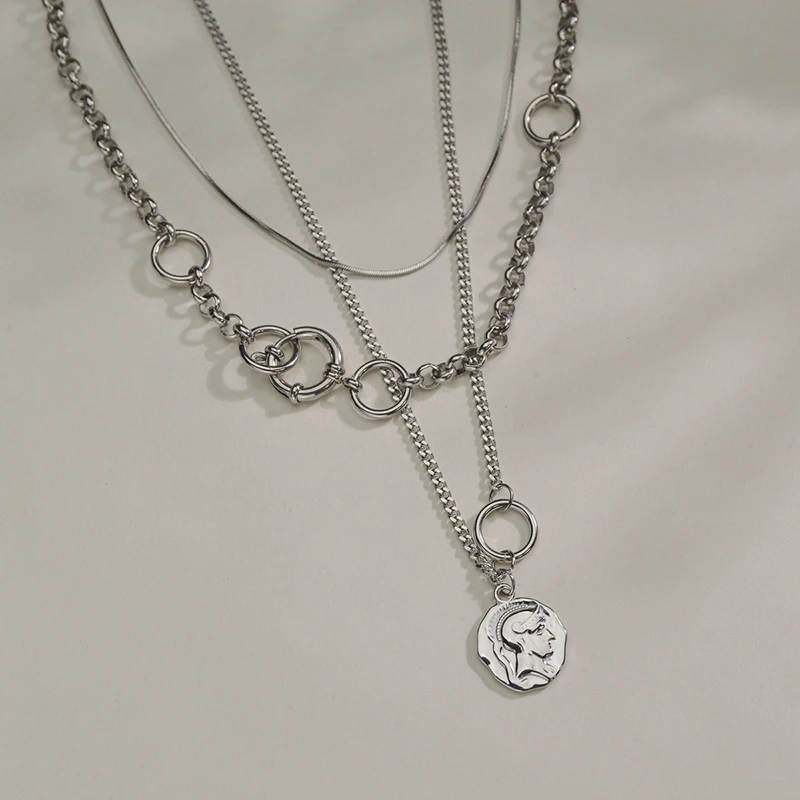 Чокер ELSEMODE из нержавеющей стали многослойный Женский ожерелье Ювелирное