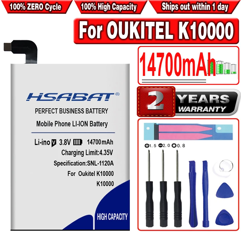 Аккумулятор HSABAT 13600 мАч 15300 для Oukitel K10000 Pro / Max|Аккумуляторы мобильных телефонов| |