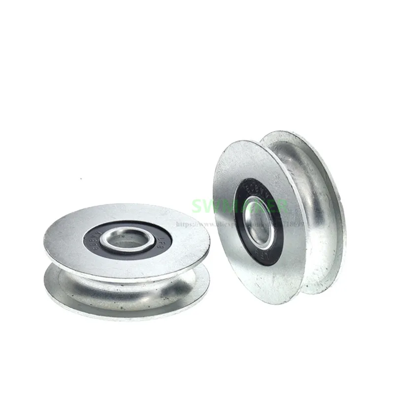 10pcs 8*36*10.4mm U-groove bearing pulley iron galvanized R4 wire rope / guide wheel non-standard rolling | Компьютеры и офис
