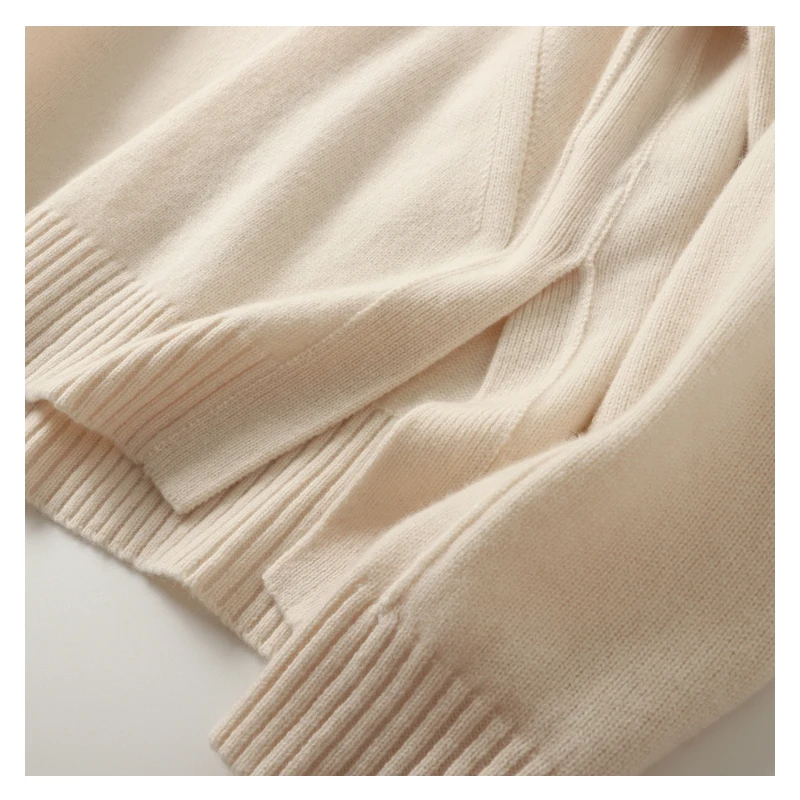 

autumn winter new arrival 100% cashmere heart sweater women knitted crew neck long sleeve ivory pullovers