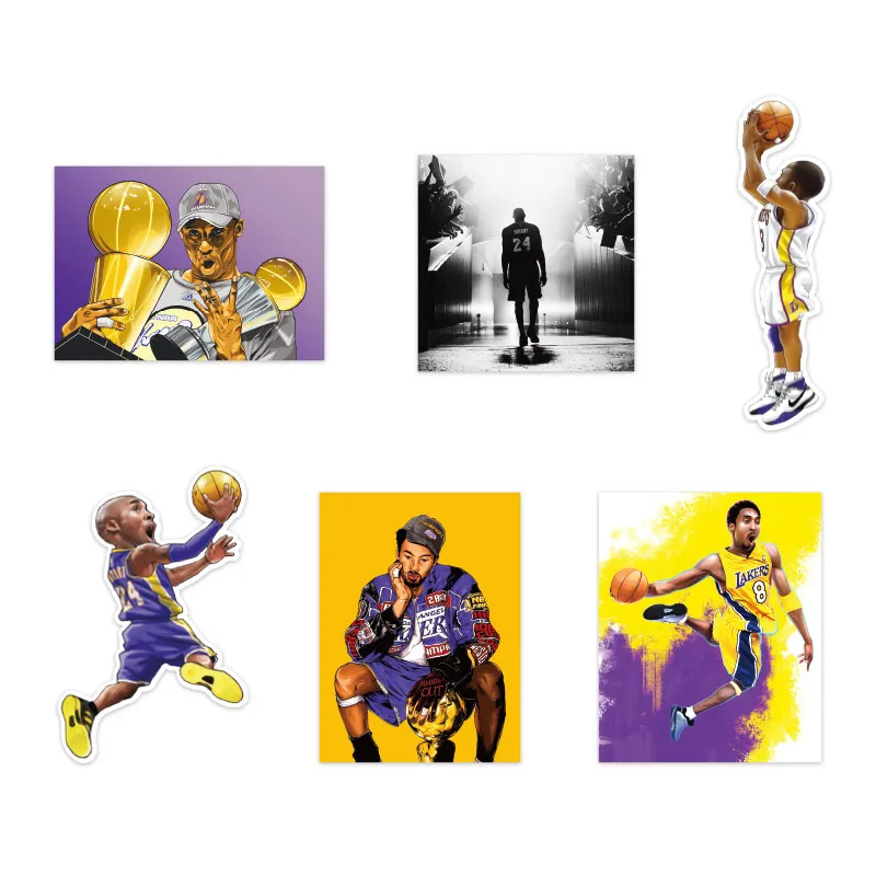 Наклейки Lugguage 5 шт./компл. наклейки с баскетбольными звездами Коби бис Брайант для
