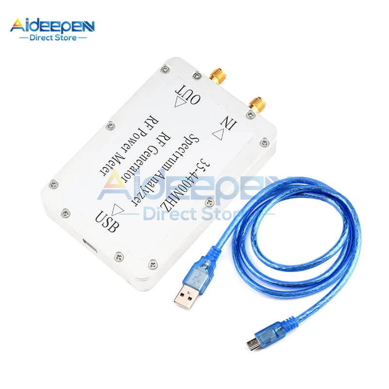 

High Quality 35-4400MHz Spectrum Analyzer With Aluminum Alloy Shell Sweep Signal Source Power Meter With USB Interface