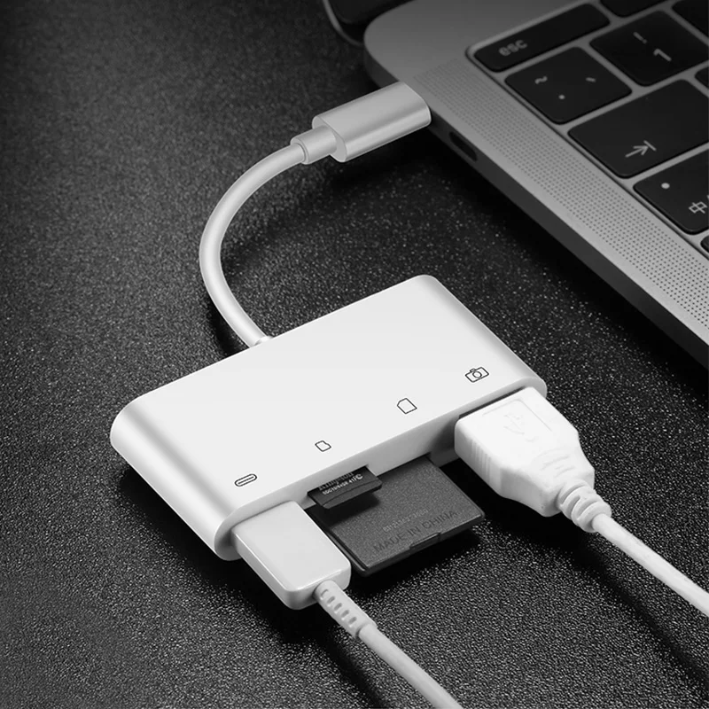 Кардридер Yeesite 4 в 1 кардридер для освещения iPad iPhone iPod к USB/SD/TF OTG Кабель адаптер