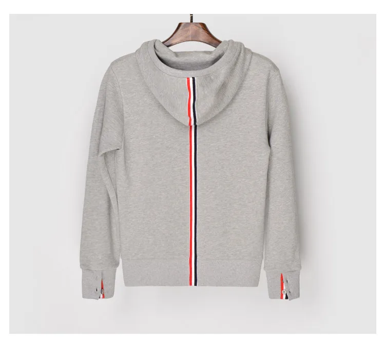 

2021 Fashion TB THOM Brand Stripe Hooded Clothing Loose OS Cotton Jacket Women Sweatshirts Hoodies ins Casual Sportswear Coat