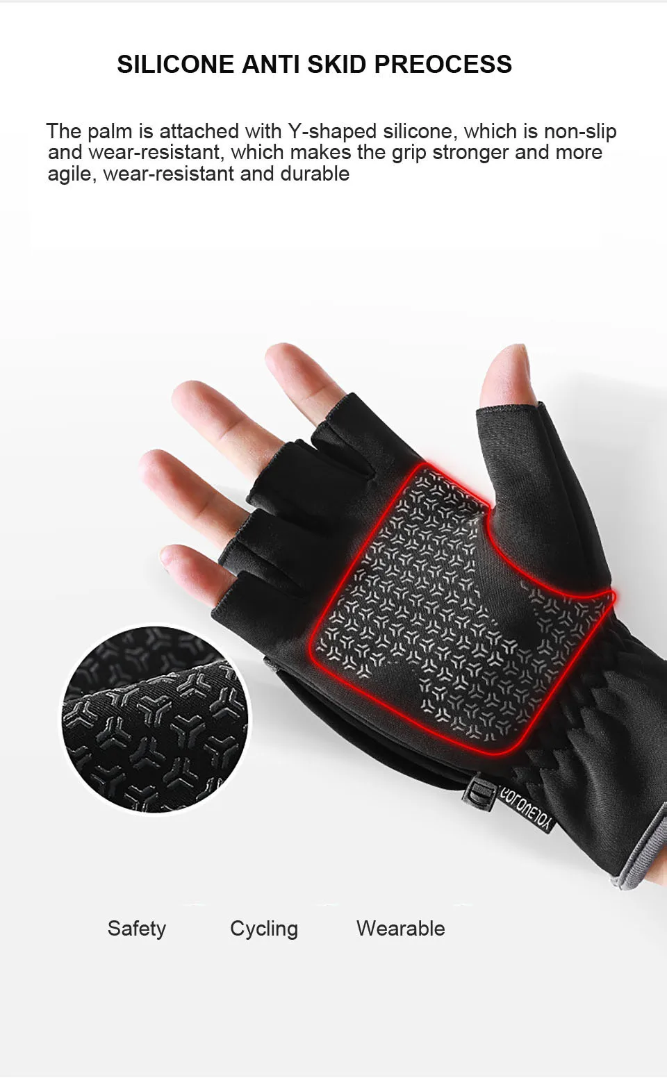 Luvas de Pesca Sensível ao Toque Anti-deslizamento ao ar Inverno Quente Dedo Metade Flip Cover Tela Respirável Livre Ciclismo Caminhadas Luvas 2 5 Esporte e Lazer