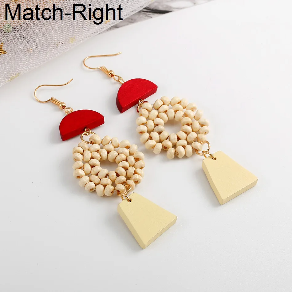 Женские винтажные этнические серьги Match-Right длинные висячие серьги-подвески