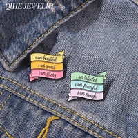 square sticky notes enamel pin geometry lapel clothes metal badge hat school bag jewelry brooch student friend custom wholesale