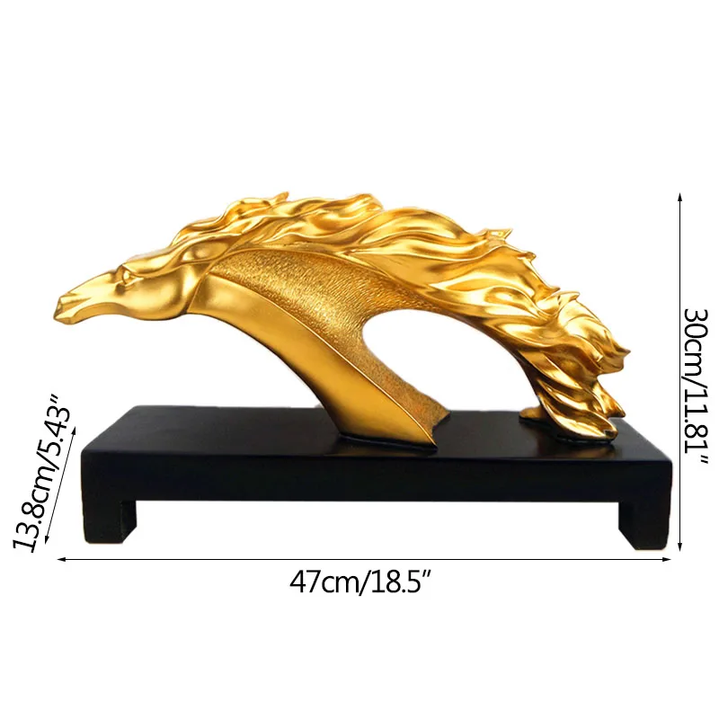 

Strongwell Home Decoration Abstract House Head Decoration Wine Cabinet Reception Desk Decoration Horse Statue Figurines Crafts
