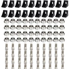 Набор коннекторов из алюминиевого профиля 3030: 20 шт. черных угловых кронштейнов + 40 шт. M6 x 16 мм Т-образных болтов + 40 шт. шестигранных фланцевых гаек M6